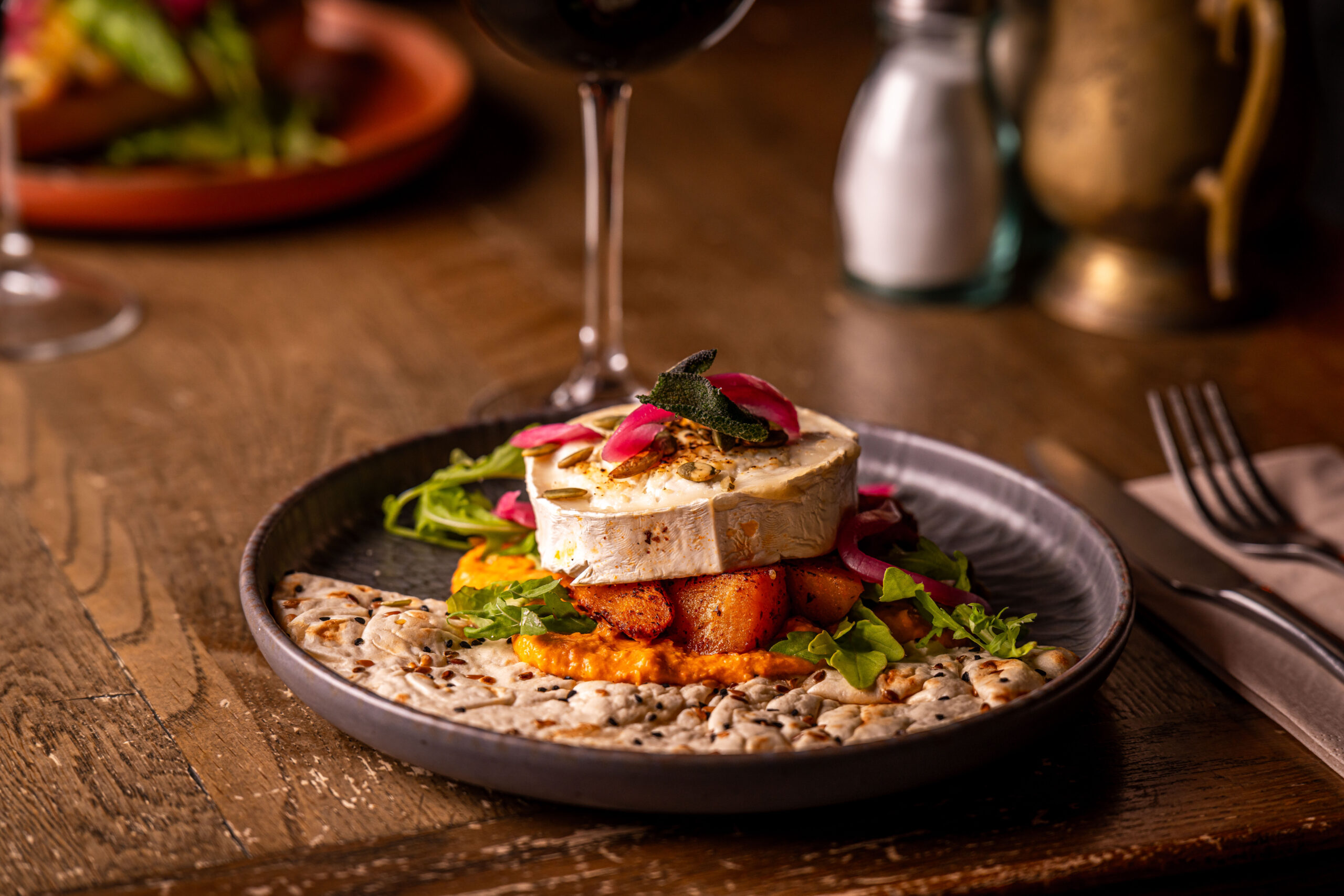 Grilled goat's cheese